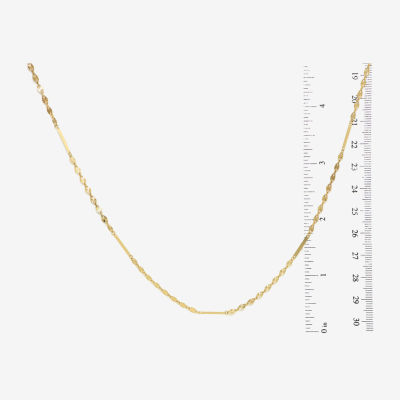 Made in Italy 10K Gold 18 Inch Solid Mesh Chain Necklace