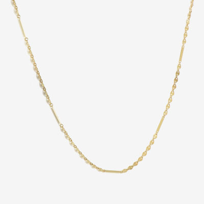 Made in Italy 10K Gold 18 Inch Solid Mesh Chain Necklace