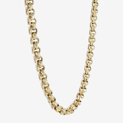 Made in Italy 14K Gold 18 Inch Hollow Rolo Chain Necklace