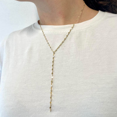 Made in Italy Womens 14K Gold 18 Inch Y Necklaces