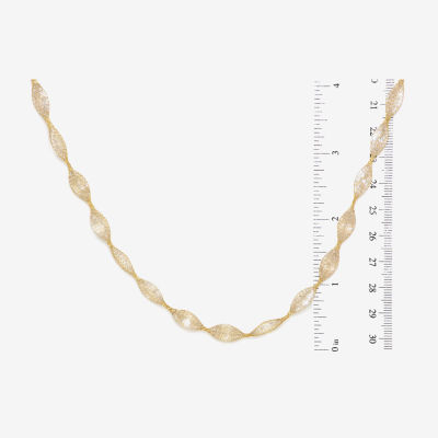 Made in Italy 10K Gold 18 Inch Solid Mesh Chain Necklace