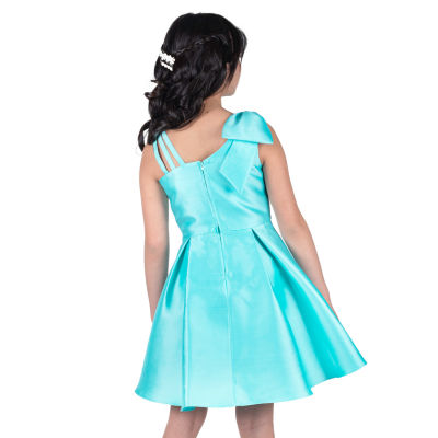 Rare Editions Big Girls Embellished Sleeveless One Shoulder Sleeve A-Line Dress