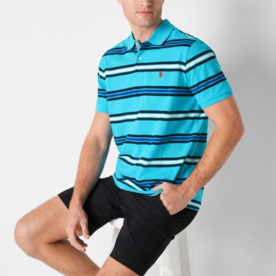 U.S. Polo Assn. Stripe Mens Classic Fit Short Sleeve Shirt