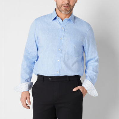 Stafford Mens Regular Fit Long Sleeve Floral Button-Down Shirt