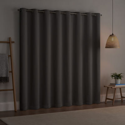 Eclipse Darrell Blackout Grommet Top Single Patio Door Curtains