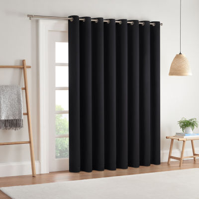 Eclipse Darrell Blackout Grommet Top Single Patio Door Curtain