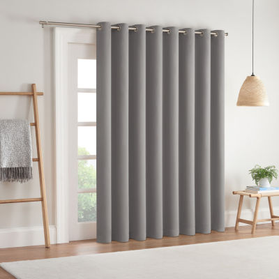 Eclipse Darrell Blackout Grommet Top Single Patio Door Curtains