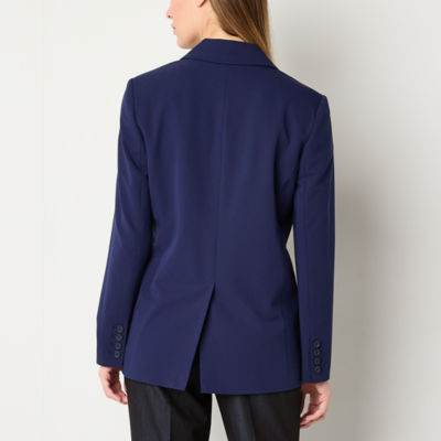 Worthington Womens Relaxed Double Breasted Blazer