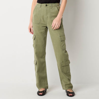 a.n.a Womens High Rise Straight Cargo Pant