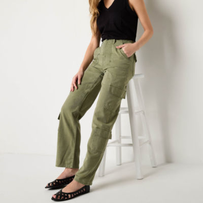 a.n.a Womens High Rise Straight Cargo Pant