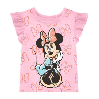 Xtreme Toddler Girls Crew Neck Short Sleeve Minnie Mouse Graphic T-Shirt
