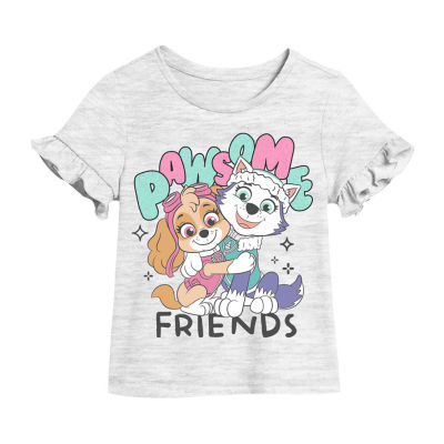 Xtreme Toddler Girls Crew Neck Short Sleeve Paw Patrol Graphic T-Shirt