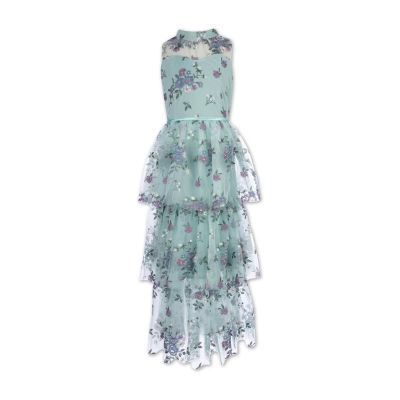 Speechless Big Girls Embellished Sleeveless Floral Maxi Dress