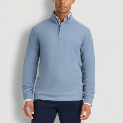 Van Heusen Essential Luxore Mens Long Sleeve Quarter-Zip Pullover