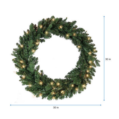 Kurt Adler Clear Pine Indoor Christmas Wreath