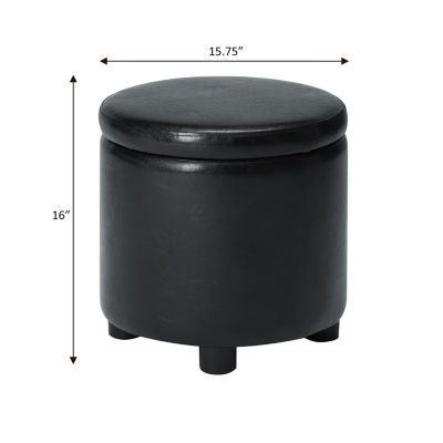 Designs4Comfort Round Storage Ottoman