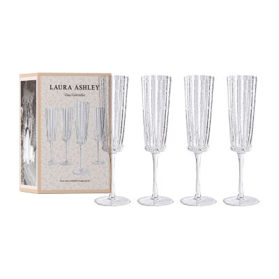 Laura Ashley 4-pc. Glass Champagne Flutes Set