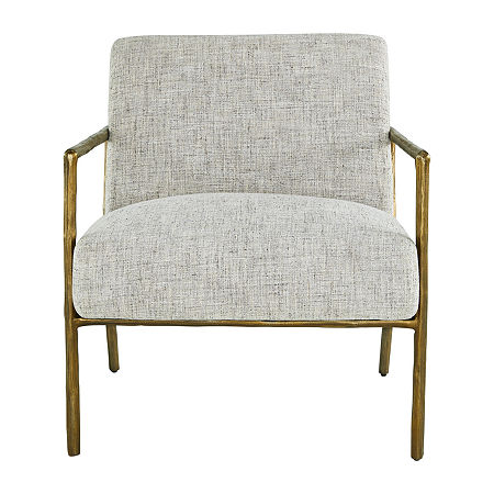 Signature Design By Ashley Ryandale Antique Brass Accent Chair, One Size, Gray