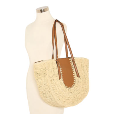 a.n.a Noelle Straw Tote Bag