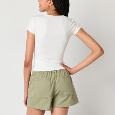 Arizona Womens Juniors Crew Neck Short Sleeve T-Shirt