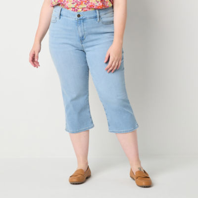 St. John's Bay Womens Mid Rise Plus Capri Pant