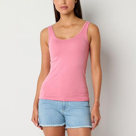 a.n.a Womens U Neck Sleeveless Tank Top, Xx-large, Pink