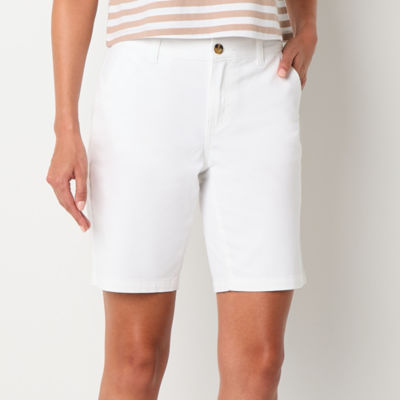 a.n.a Womens 9" Mid Rise Chino Short