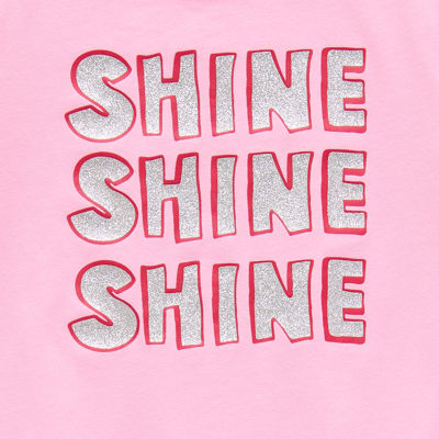 Okie Dokie Toddler & Little Girls Round Neck Long Sleeve Graphic T-Shirt