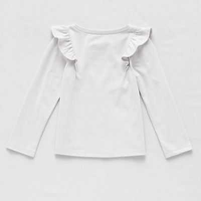 Okie Dokie Toddler & Little Girls Round Neck Long Sleeve T-Shirt