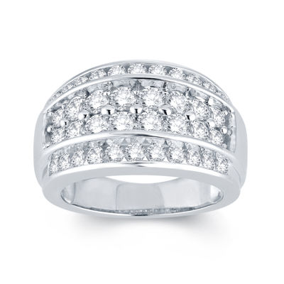 2 CT.T.W. Natural Diamond 14K White Gold Ring