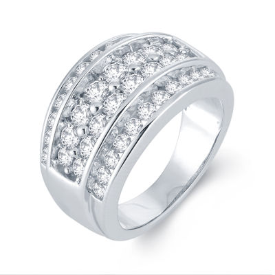 2 CT.T.W. Natural Diamond 14K White Gold Ring