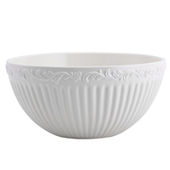 DECORDINE 3 Piece Serving Bowl Set â€“ Elegant White Porcelain