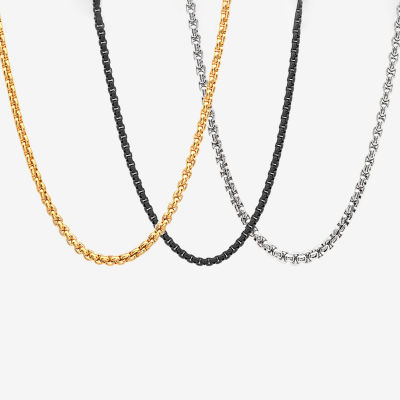 Steeltime Mens 18K Gold Over Stainless Steel Stainless Steel