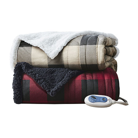 Woolrich Linden Lightweight Electric Throw, One Size, Red