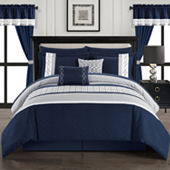 Royal Court Chelsea Blue 4-pc. Floral Midweight Reversible Comforter Set,  Color: Blue - JCPenney