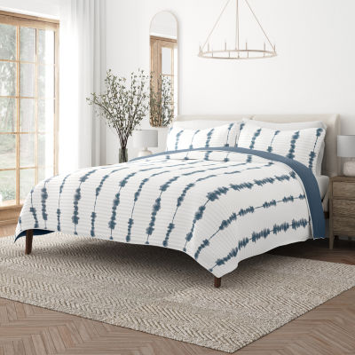 Casual Comfort Shibori Reversible Quilt Set