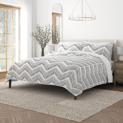Casual Comfort Chevron Reversible Quilt Set