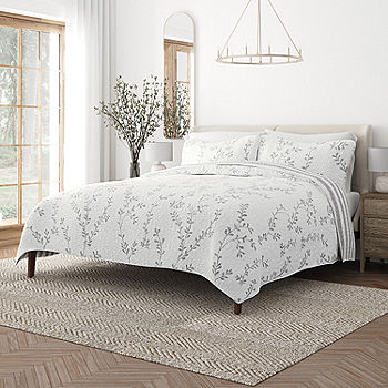 Blush Floral 4 Pieces Comforter Set, Full/Queen colchas