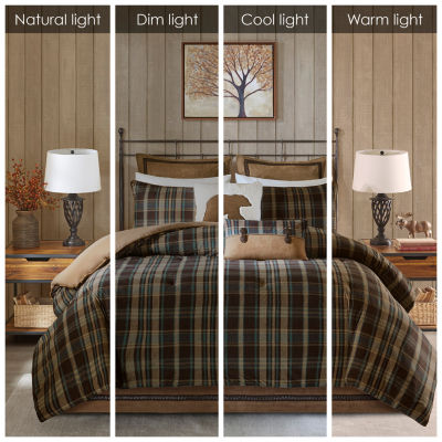 Woolrich Hadley Plaid Oversized Cozy Spun Comforter Set