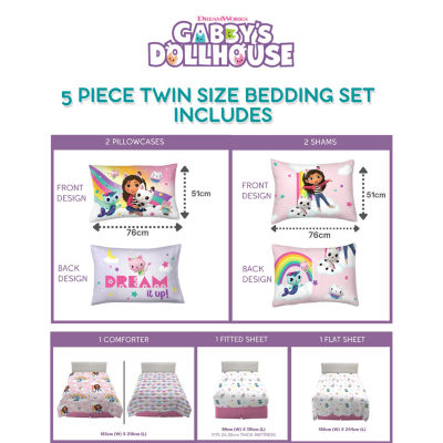 Dream It Up 5-pc. Gabby's Dollhouse Complete Bedding Set with Sheets