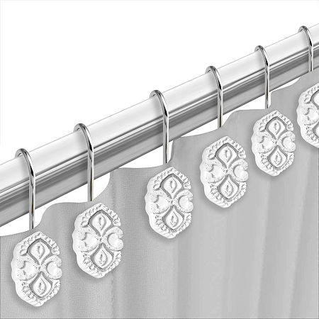 Popular Bath Monaco Shower Curtain Hooks, One Size, White