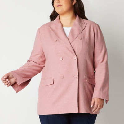 Ryegrass Womens Regular Fit Double Breasted Blazer-Plus