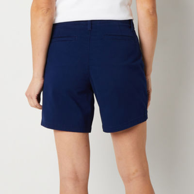 St. John's Bay 10" Womens Mid Rise Chino Short-Tall