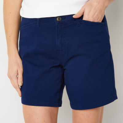 St. John's Bay 10" Womens Mid Rise Chino Short-Tall