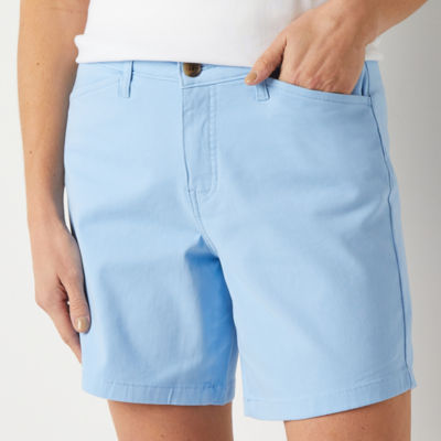 St. John's Bay 10" Womens Mid Rise Chino Short-Tall