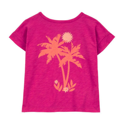 Carter's Little & Big Girls Round Neck Short Sleeve Graphic T-Shirt