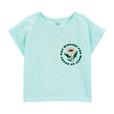 Carter's Little & Big Girls Round Neck Short Sleeve Graphic T-Shirt