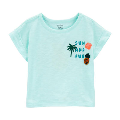 Carter's Toddler Girls Round Neck Short Sleeve Graphic T-Shirt