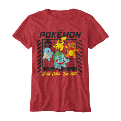 Little & Big Boys Crew Neck Short Sleeve Pokemon Graphic T-Shirt