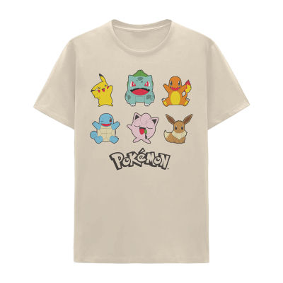 Mens Short Sleeve Pokemon Graphic T-Shirt
